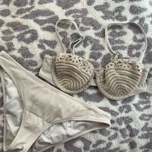 Target Beige Crochet Bikini Set